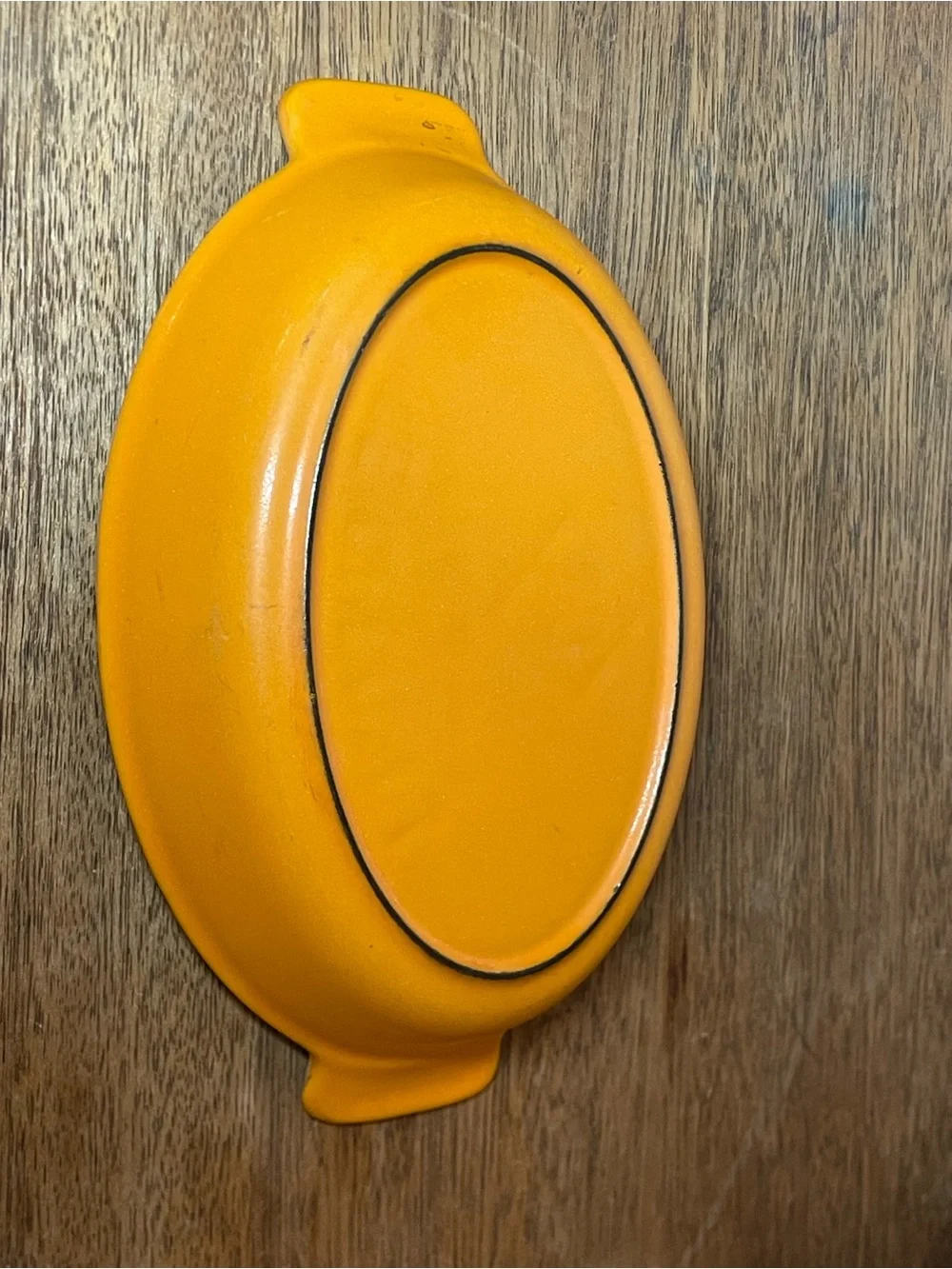 Vintage Le Creuset Flame Orange Oval Au Gratin Cast Iron Baking Dish 20